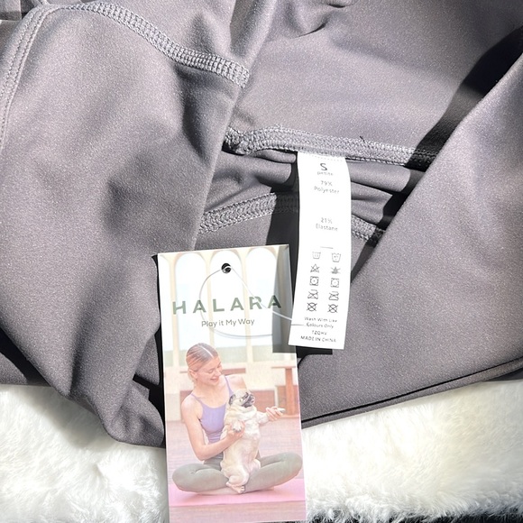 NWT HALARA Crossover High Waisted Back Pocket Super Flare Pants SIZE PS Grey - Picture 8 of 11